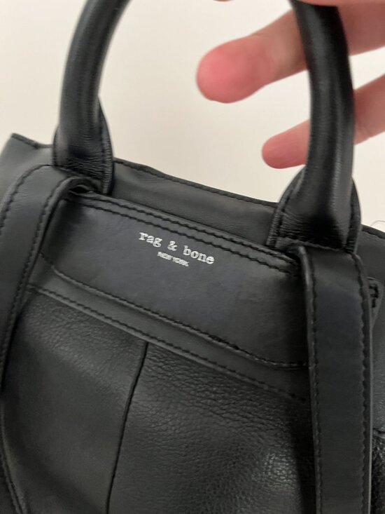Rag and Bone Pilot Backpack in Black Leather and Silver Tone Hardware main image 6